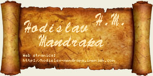Hodislav Mandrapa vizit kartica